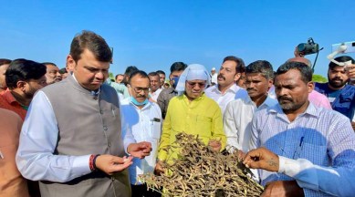 Fadnavis on Monday toured different parts of Latur district | Twitter/@Dev_Fadnavis