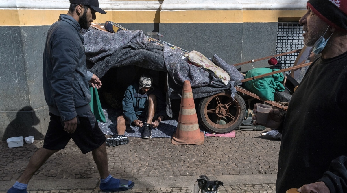 A street in Sao Paulo, Brazil. Poverty in many nations is on the upswing. (Mauricio Lima/The New York Times)

