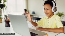 online classes, online learning, pandemic, virtual classes, technology, children spending time online, internet, pandemic learning, parenting, indian express news
