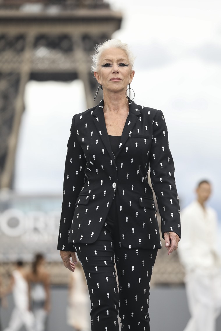 Helen Mirren, colección Primavera-Verano de L'Oreal, Semana de la Moda de París