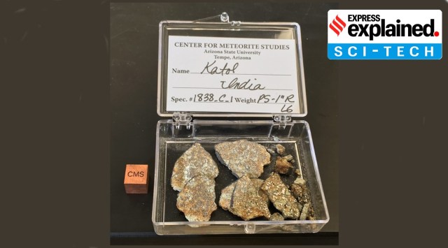 The international team of scientists examined a section of the highly-shocked meteorite from Katol (Source: meteorites.asu.edu)