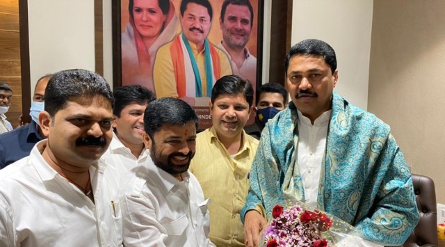 MPCC chief Nana Patole and Pimpri Congress chief Kailas Kadam, among others in Mumbai.