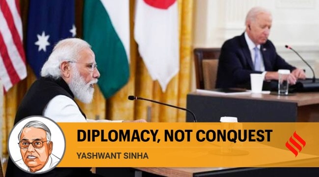 Prime Minister Narendra Modi attends the Quad summit at the White House.