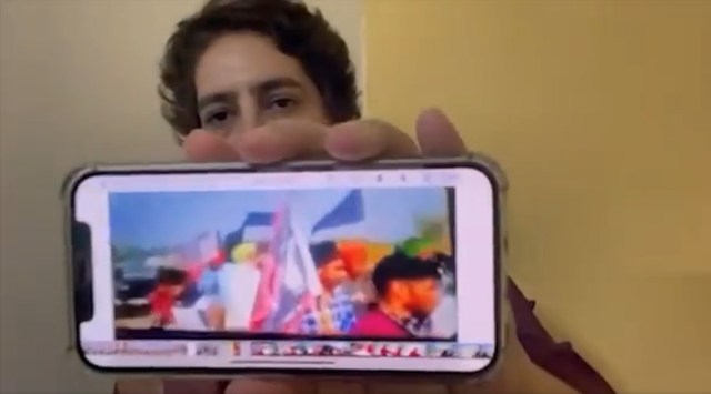 Priyanka Gandhi sharing the video (Twitter/Priyanka Gandhi)