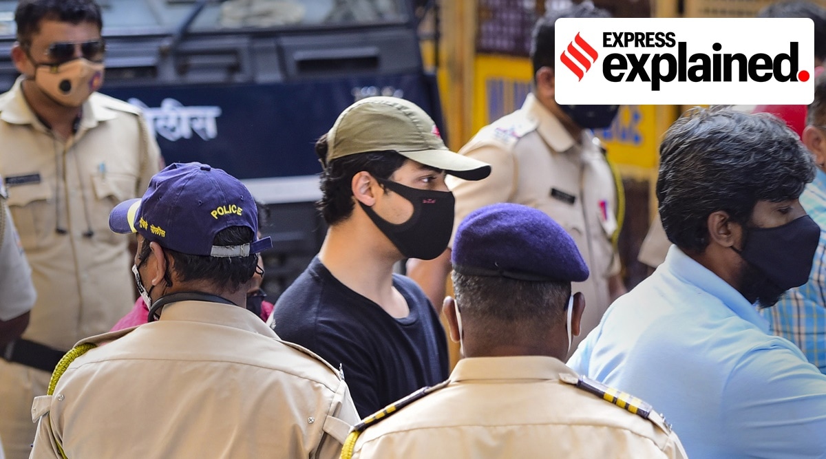 Bollywood actor Shahrukh Khan's son Aryan Khan being taken for his medical examination by NCB officials in connection with a drugs case in Mumbai (PTI)