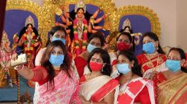 Kolkata durga puja, Covid-19, Puja pandals, Kolkata, Kolkata news, Indian express, Indian express news