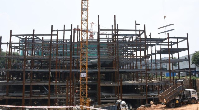 The parking lot is expected to accommodate over 2,100 cars and 81 tourist buses. (Express Photo)