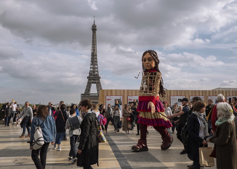 Puppet Little Amal, Puppet Little Amal Syrian refugee girl