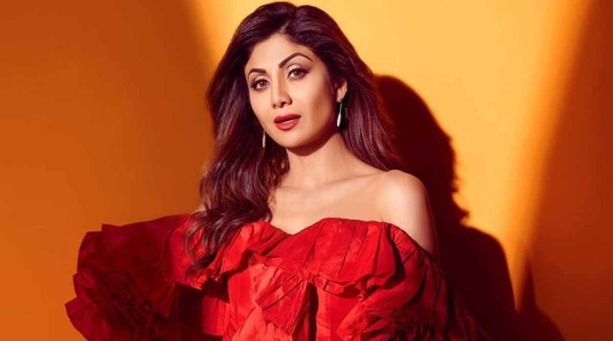 Shilpa Shetty looks 'fiery' in this red taffeta dress