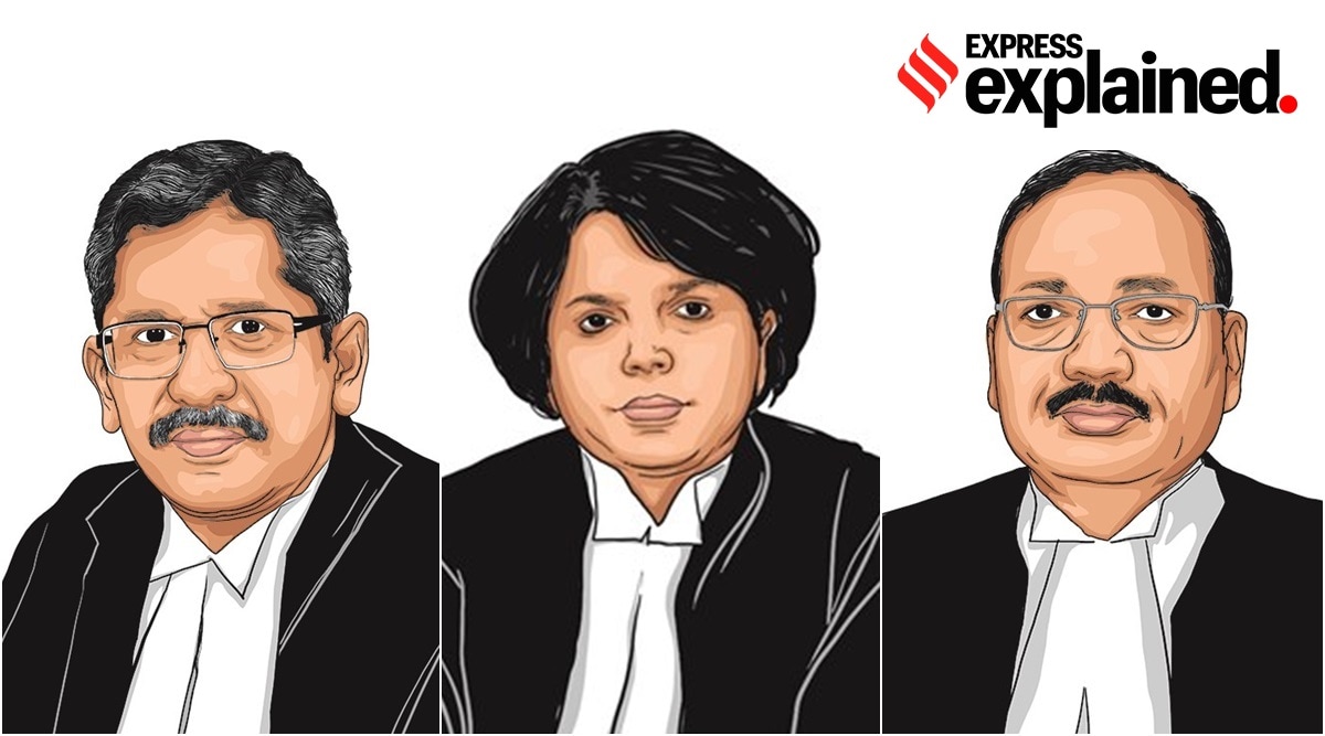 Order by Bench with CJI Ramana, Justices Kohli and Kant (Express Illustration)