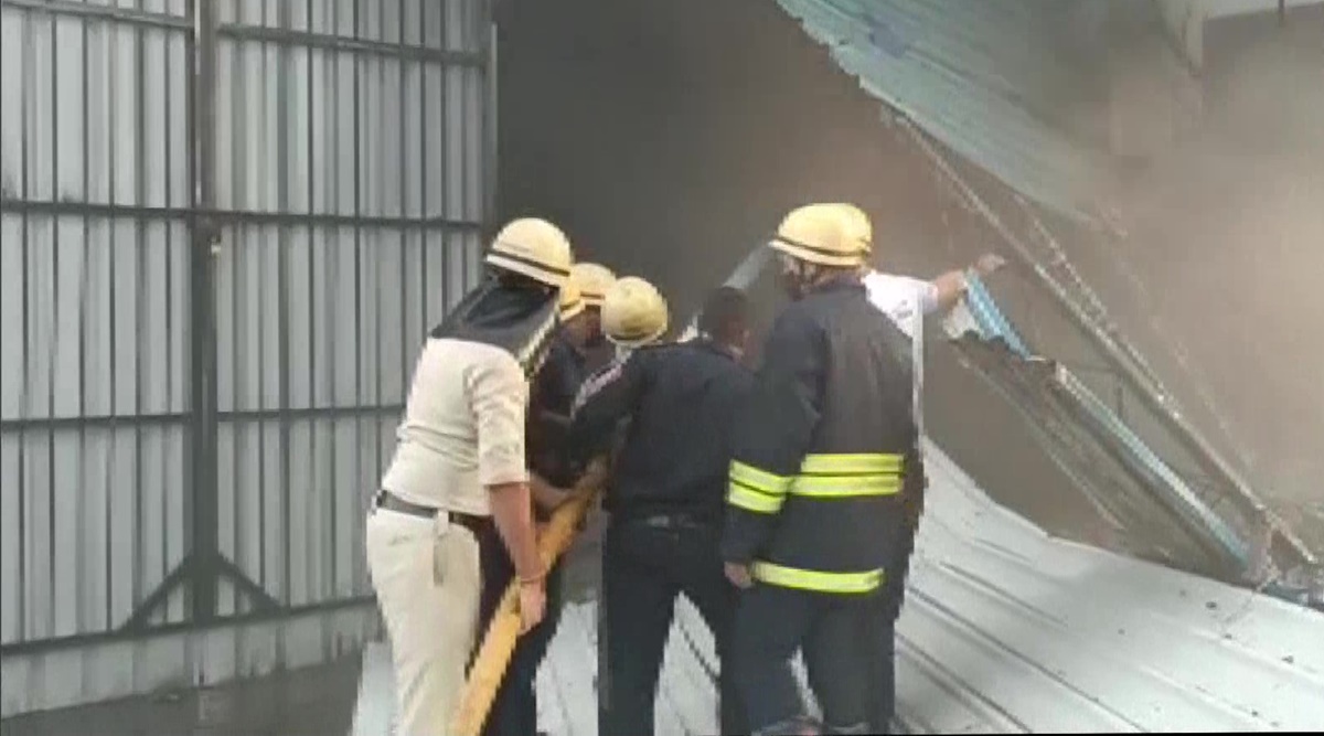 The fire started on the unit's first floor and soon spread to other floors (ANI)