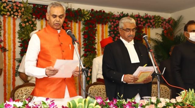 Gujarat Governor Acharya Devvrat administered the oath of office to Justice Kumar. (Source: Gujarat Information Department)