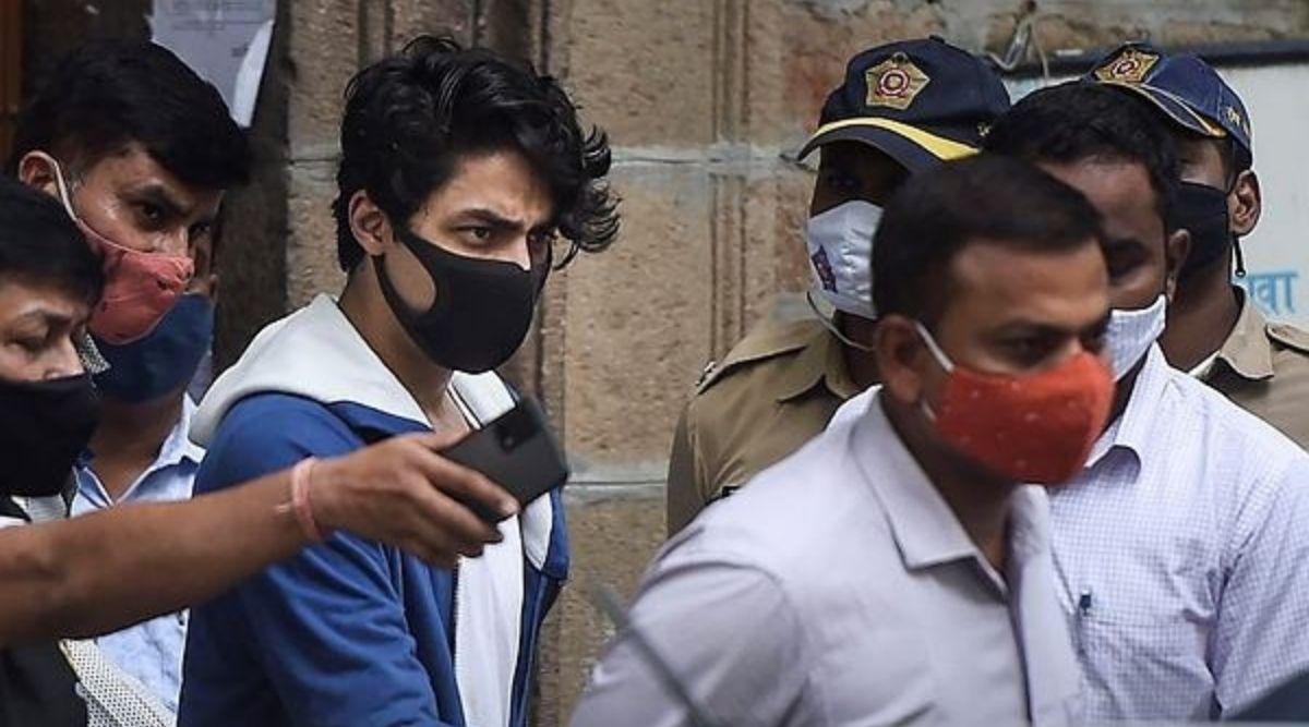 Bollywood actor Shah Rukh Khan's son Aryan Khan being taken to Arthur Road jail from Narcotics Control Bureau (NCB) office. (PTI)