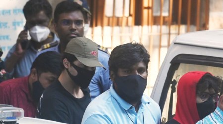 The Narcotics Control Bureau on Sunday arrested eight persons, including Shah Rukh Khan’s son Aryan Khan, after they were questioned in the wake of Saturday night’s raid on a cruise ship off Mumbai coast | Express photo by Ganesh Shirsekar