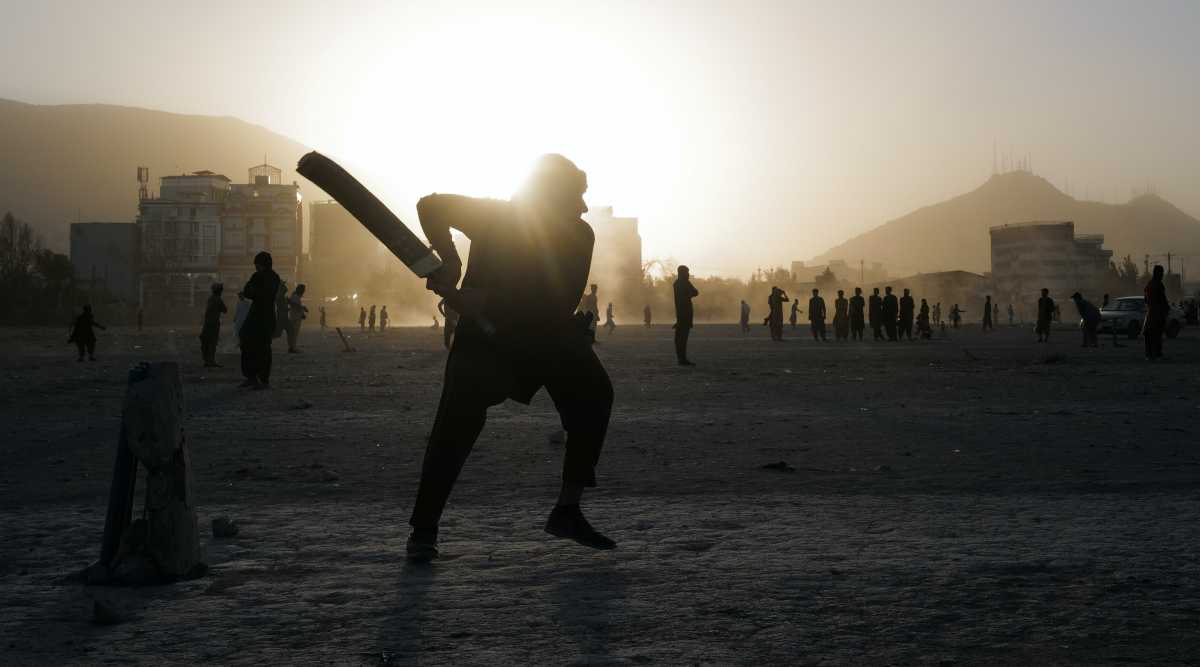 Hikmatullah, 30, plays cricket at a playground in Kabul, Afghanistan October 22, 2021. Picture taken October 22, 2021. (Photo: REUTERS)
