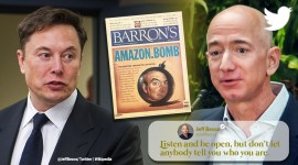 amazon ceo Jeff Bezos newspaper clipping predicting fall of amazon, elon musk responds, Jeff Bezos worth, trending, indian express, indian express news