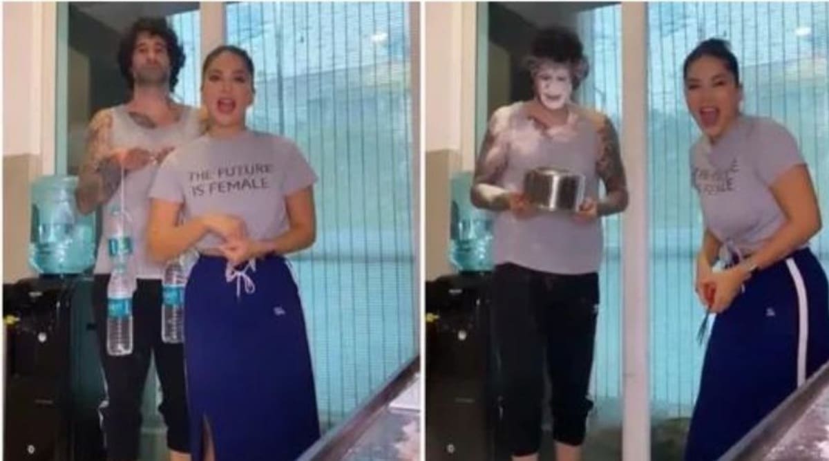 Sanny Leounxxxvideo - Sunny Leone tests husband Daniel Weber's strength, leaves him 'punked'  instead. Watch fun video | Bollywood News - The Indian Express