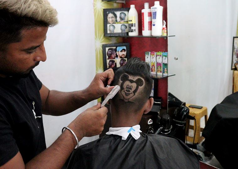 Unique Haircut, Punjab Barbers Hair Art, Haircut Artwork, Hair Shaving Artwork, Art News, Funny News, Indian Express