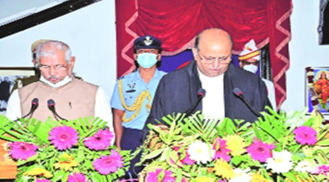Justice Mohammad Rafiq administered the oath of office by Governor Rajendra Vishwanath Arlekar, as Chief Justice of Himachal Pradesh High Court, at Governor House in Shimla on Thursday. Pradeep Kumar 