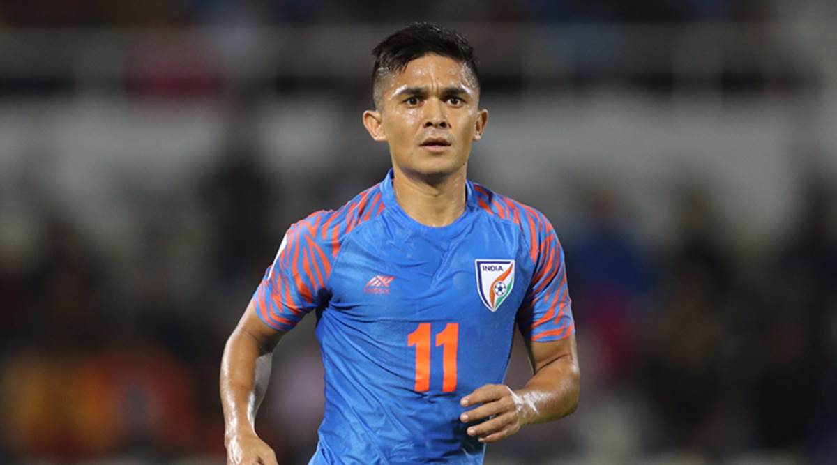 Indian Football Home Jersey Chhetri Number 11 Printed