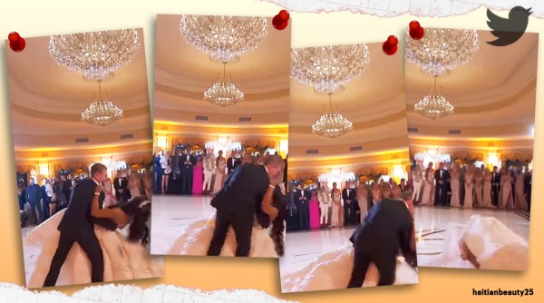 first dance viral video, newlyweds fall down first dance, first dance fail, bride falls first dance, bride groom slips dance, viral videos, indian express
