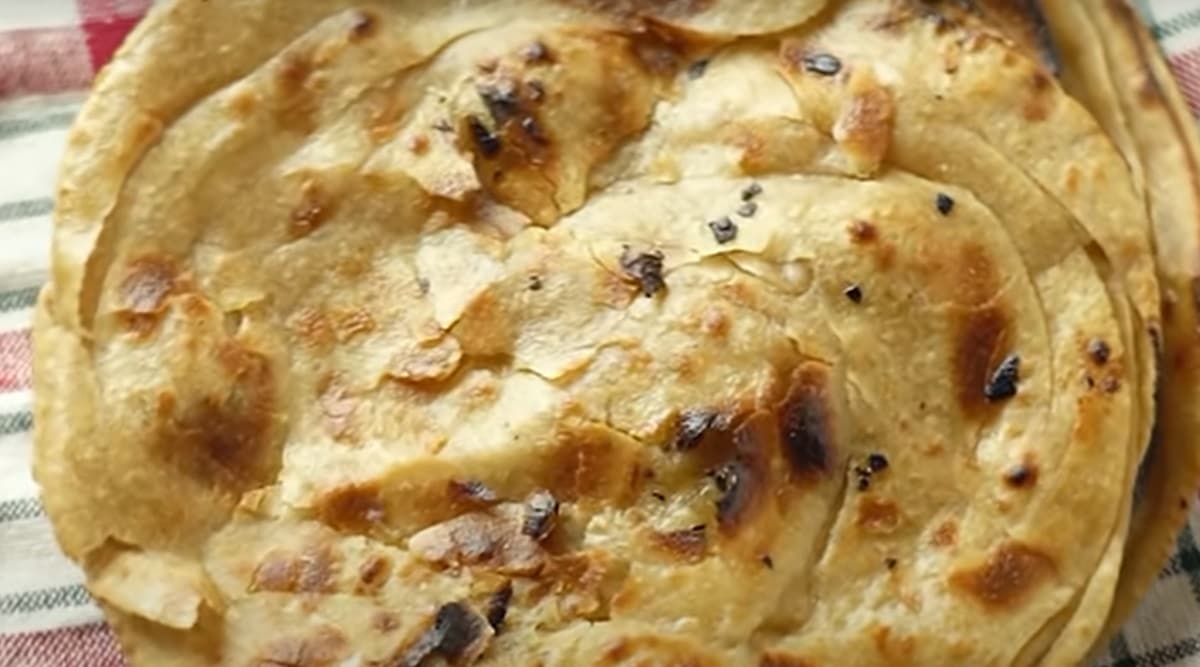 Achari Lachha Paratha Recipe-Spicy Indian Style Flaky Bread