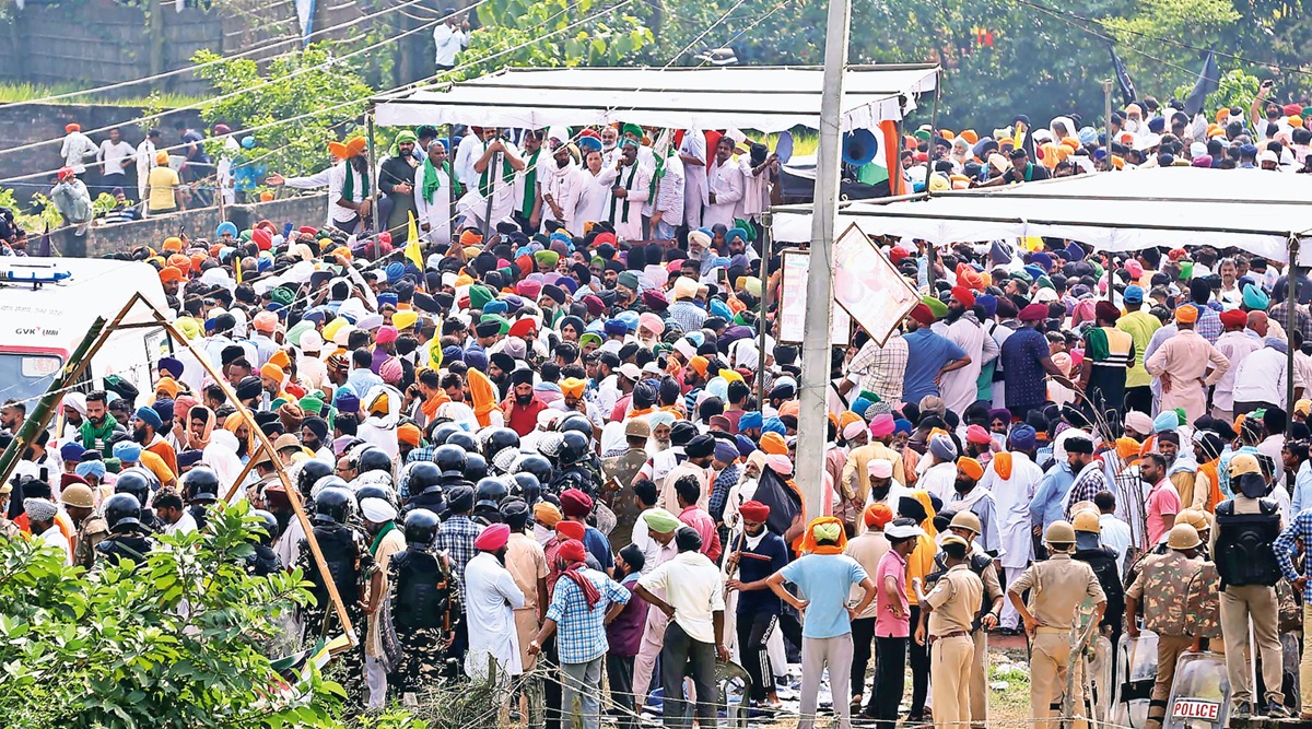 Tikait and Bhim Army chief Chandrashekhar were the only leaders allowed to enter the area amid a state government clampdown on the entry of Opposition leaders and Internet services.