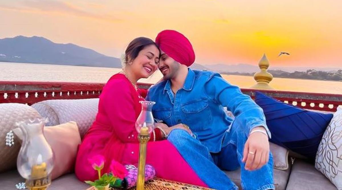 Neha Kakkar shares 'surreal' photos from first wedding anniversary  celebration with husband Rohanpreet Singh | Music News, The Indian Express