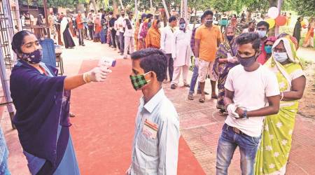 At a booth in Pipili, Puri dist. (PTI)
