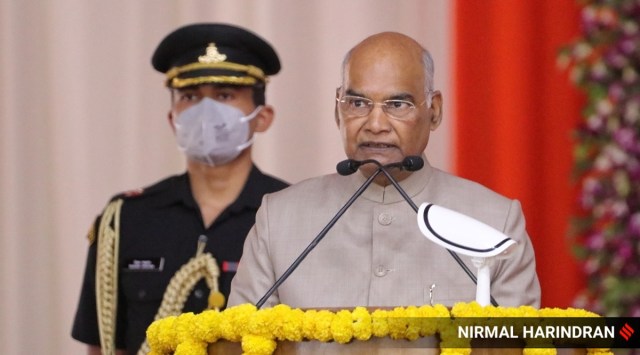 The President also said that every programme associated with B R Ambedkar is an inspiration to realise the vision of a compassionate and egalitarian society.(Express photo by Nirmal Harindran/ representative)
