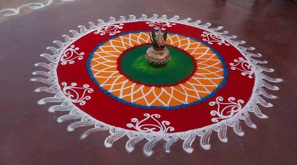 rangoli designs with theme go green