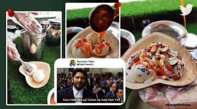 rasgulla chaat, rasgulla chaat viral video, rasgulla chaat with tamarind chutney and yogurt, rasgulla chaat bizarre reicpe, trending, indian express, indian express news