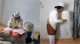 indonesia man marries rice cooker, man marries object, odd marriages, bizarre wedding, man marries divorces rice cooker, odd news, indian express