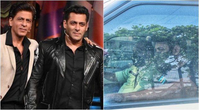 Salman Khan was spotted at Shah Rukh Khan's house on Wednesday. (Photo: Varinder Chawla)