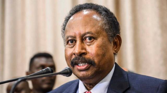 Sudan's Prime Minister Abdalla Hamdok speaks during a news conference in Khartoum, Sudan. (AP Photo, File)