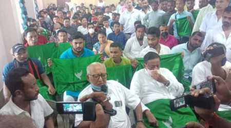 Pujan Biswas, Tapas Dey and Pijush Kanti Biswas at launch of TDF. (Photo: Facebook @Pujan Biswas)