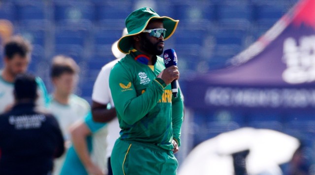 South Africa's Temba Bavuma before a T20 World Cup match. (Reuters)