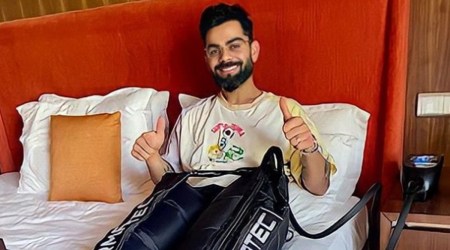 virat kohli fitness, air compression therapy, what is air compression for recovery, athlete recovery, indianexpress.com, fitness goals, IPL eliminator, virat kohli news, recovery technology, wearable recovery technology, what is normatec, what is air compression,