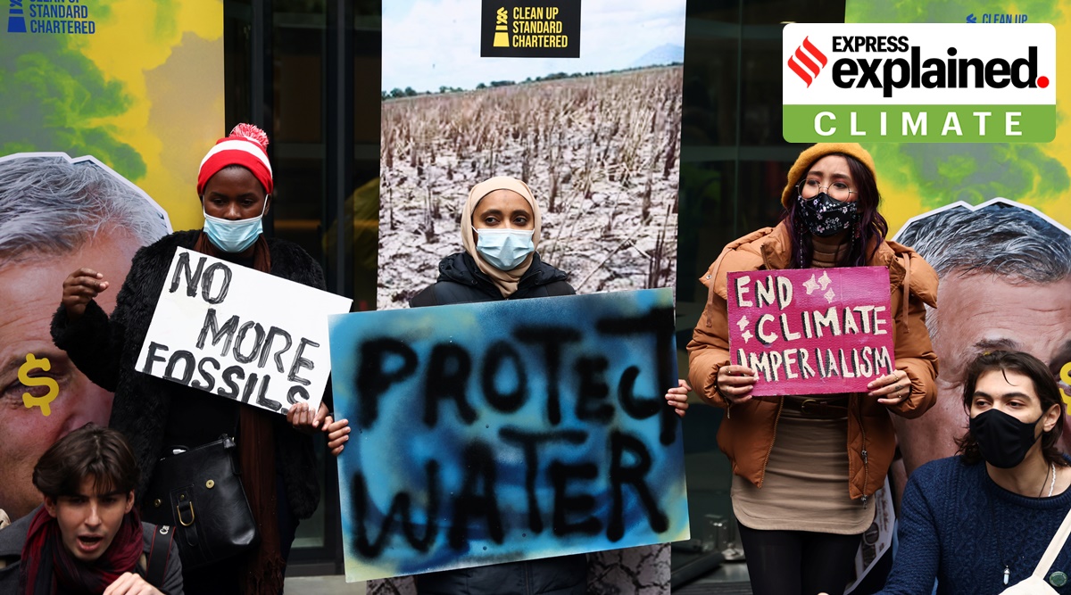 Climate activists attend a protest ahead of the UN Climate Conference, in London. (Reuters)