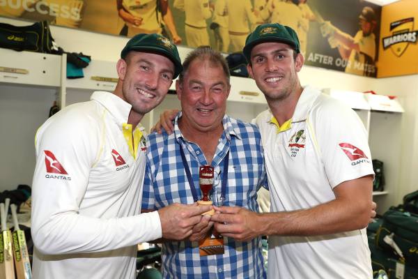 Geoff Marsh with sons