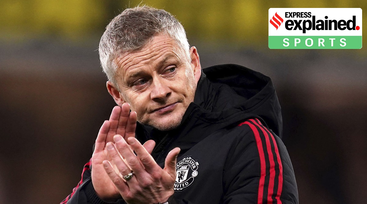 Manchester United manager Ole Gunnar Solskjaer applauds the fans after the final whistle of the English Premier League soccer match between Watford and Manchester United at Vicarage Road, Watford, England (AP)