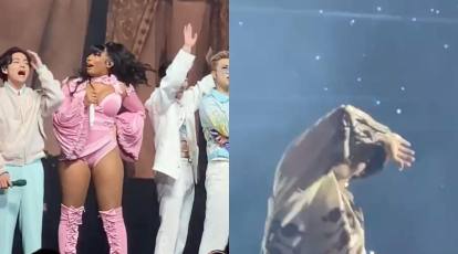 BTS and Megan Thee Stallion perform hand gestures from 3Js Butter video but  it wasn't a smooth ride, watch - Hindustan Times