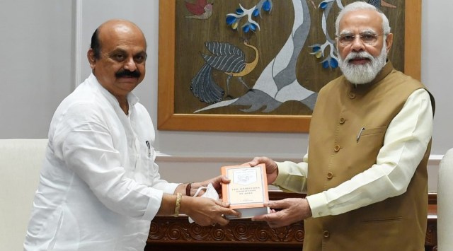 Karnataka Chief Minister Basavaraj Bommai and Prime Minister Narendra Modi in Delhi (Twitter/@BSBommai)