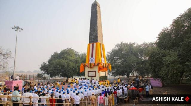 Police said special vehicle parking arrangements have been made for visitors coming to Jaystambh on January 1, adding bus service has been arranged for Jaystambh from the parking lots. (Express Photo by Ashish Kale)