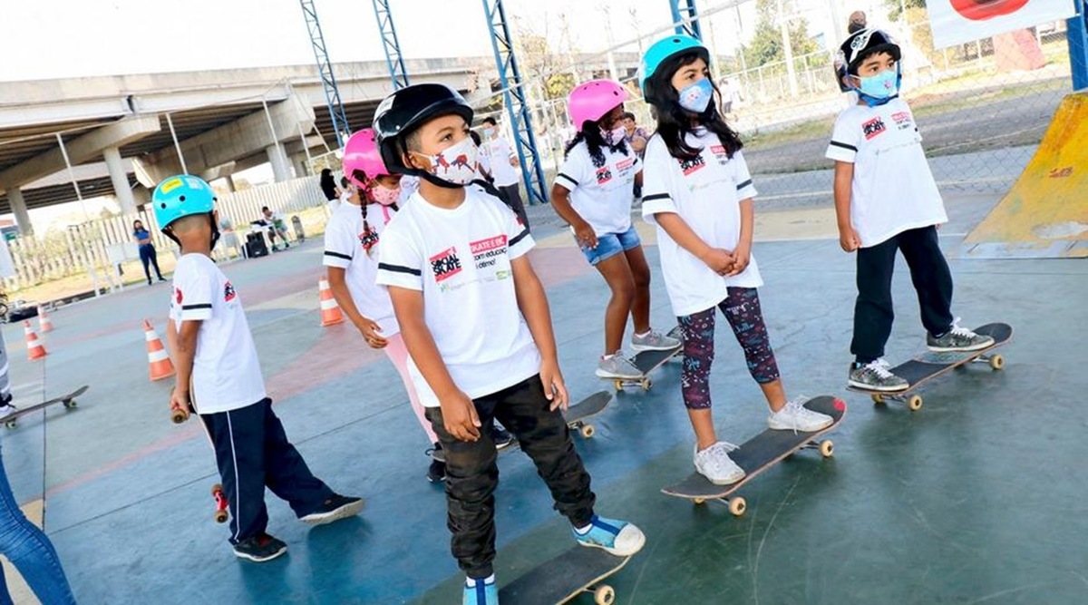 Children who take part in the skateboarding lessons say they help build resilience and their self-confidence.