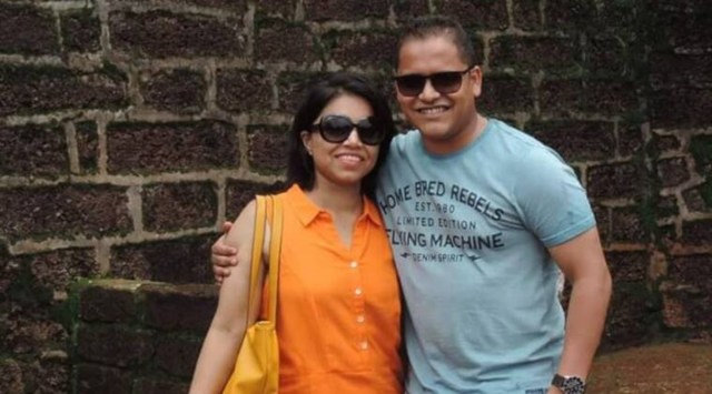 Colonel Viplav Tripathi, Commanding Officer of 46 Assam Rifles, and his wife. (Source: PTI)