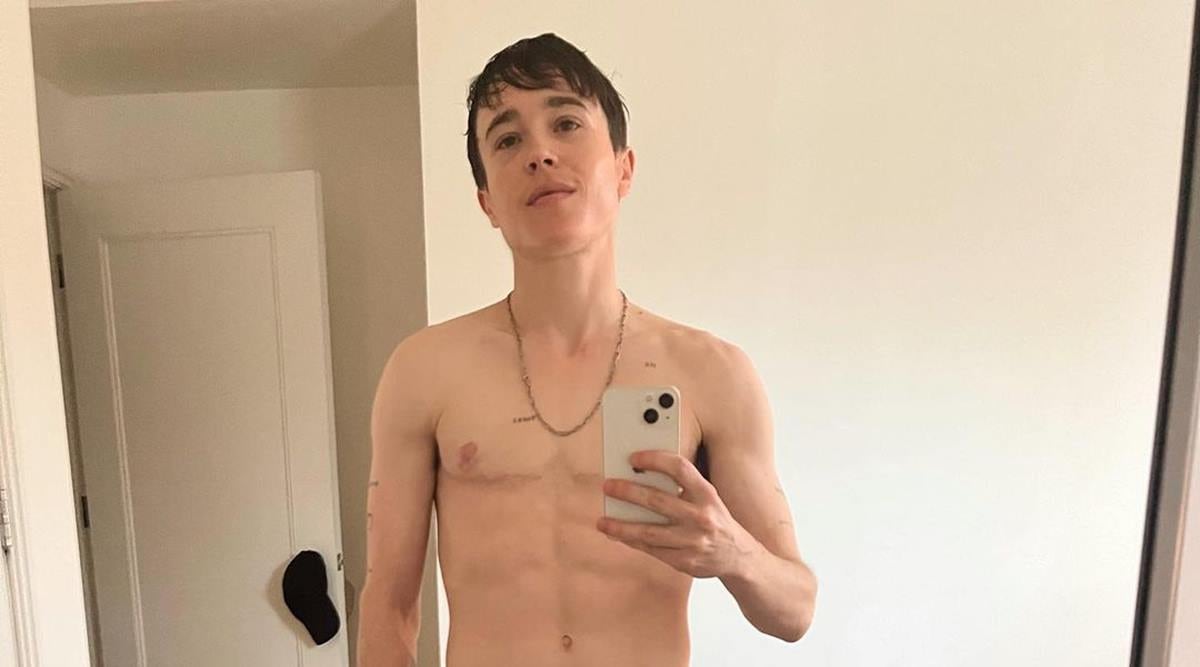 1200px x 667px - Icon': Fans hail Elliot Page for sharing shirtless selfie flaunting surgery  scars | Lifestyle News,The Indian Express