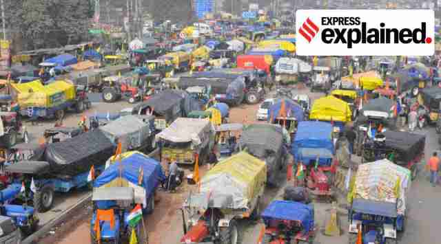 Farmers take part in a tractor rally, as part of their agitation against farm reform laws, near Singhu border in Sonipat in January 2021. (PTI Photo) 
