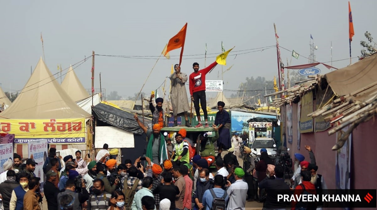 At Singhu protest site, cautious optimism among protesters, who want PM’s promise on paper