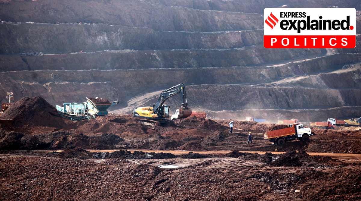 Sawarde mining site in Sanqem taluka in South Goa. (Express Archive)